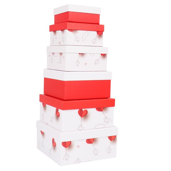 Set scatole regalo - dimensioni assortite - fantasia Charmed - conf. 6 pezzi