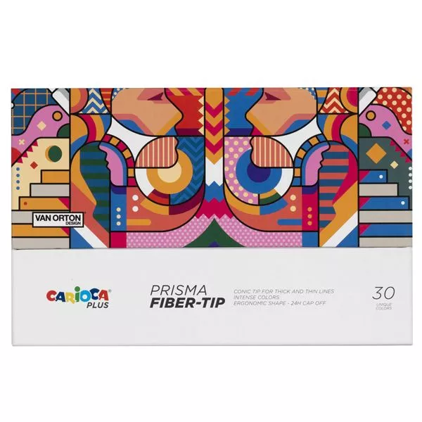 Pennarello Prisma - punta 3,7 mm - colori assortiti - Carioca Plus - conf. 30 pezzi