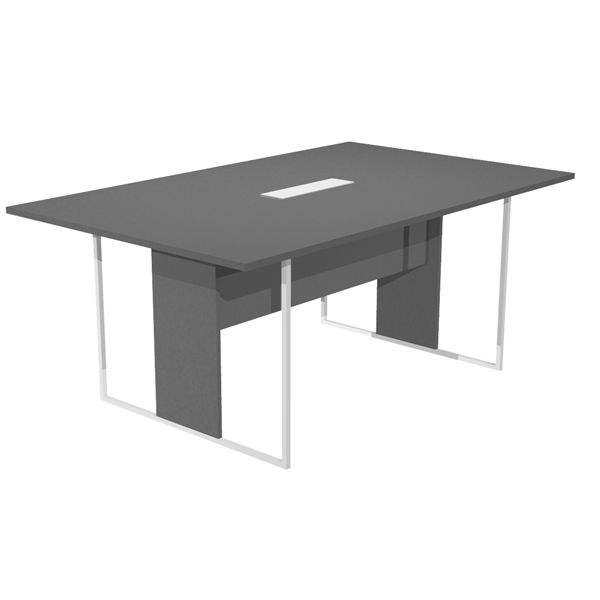 Tavolo riunione Essence - 180 x 110 cm - Antracite - Gamba bianca - Top bianco - Artexport