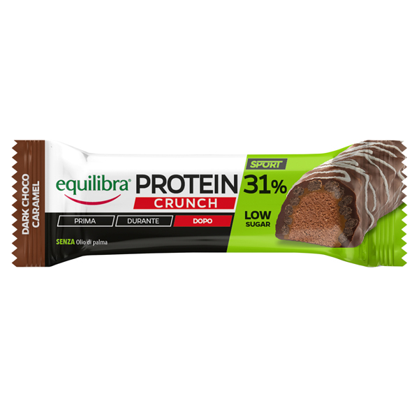 Barretta Protein 31 Low Sugar Crunch - dark choco caramello - 40 gr - Equilibra
