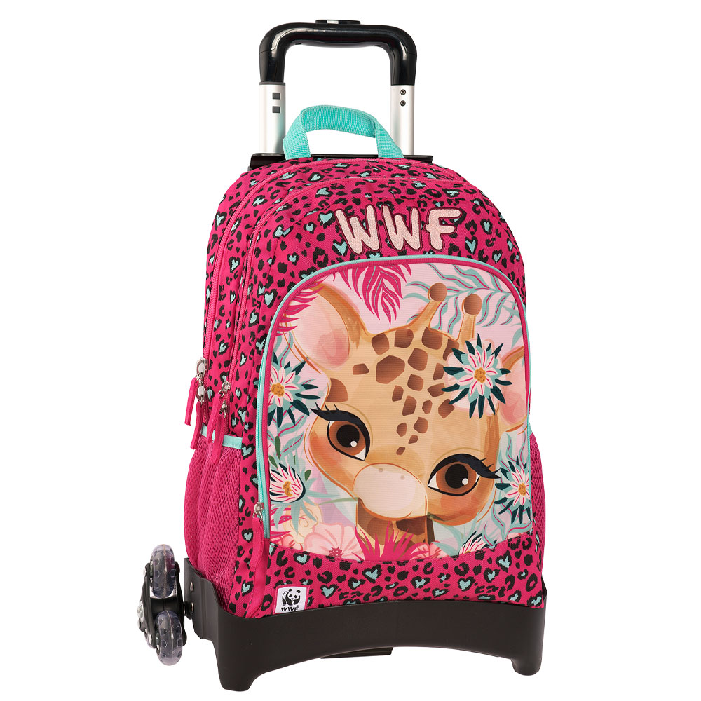 Zaino Trolley Sganciabile WWF Illustrato Girl Panini 67571 | Lema Scuola
