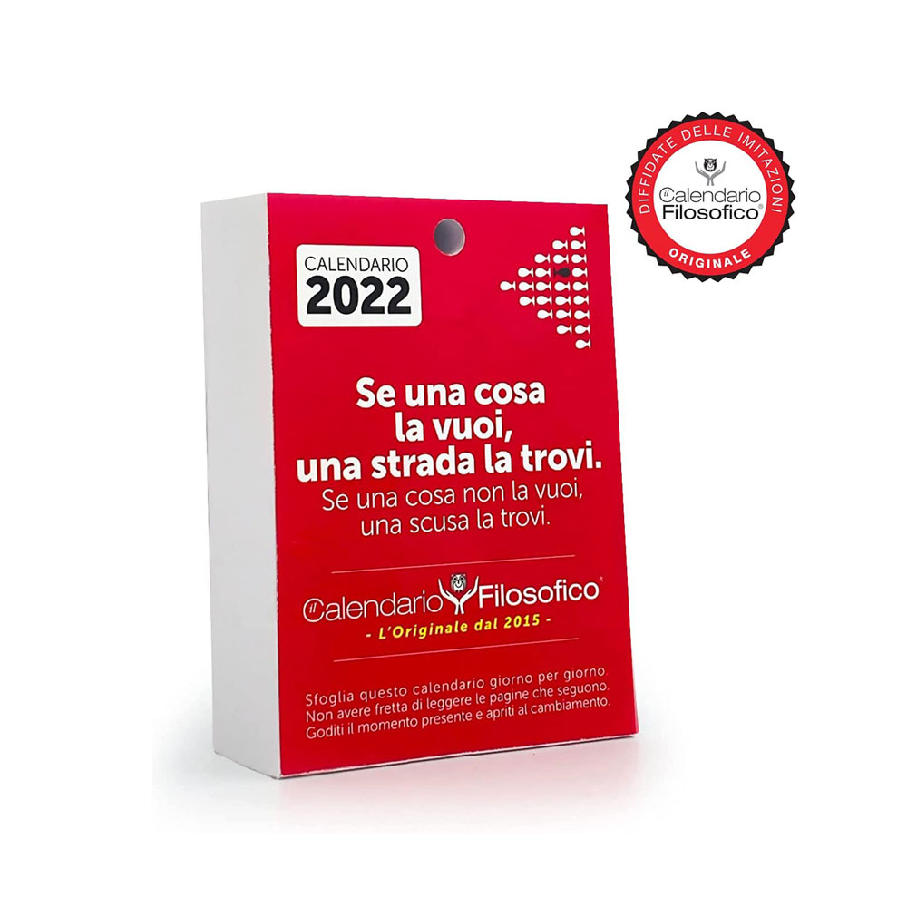 Calendario Filosofico 2022 Ricarica Supporto Legno 10x14 cm | Lema Regalo
