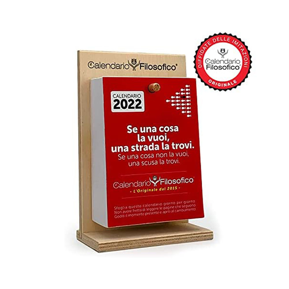 Calendario Filosofico 2022 Supporto Legno 10x14 cm | Lema Regali