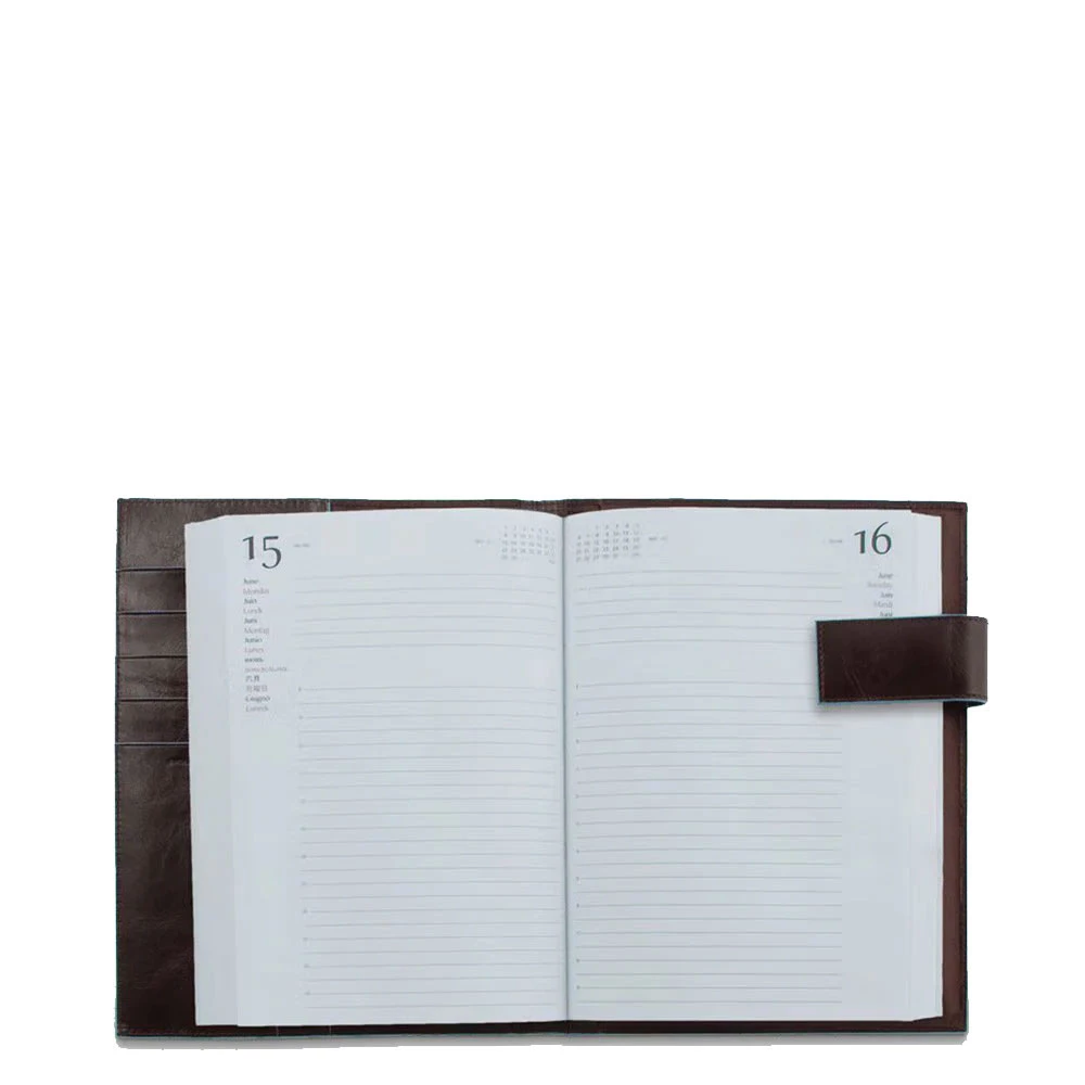 Agenda Giornaliera Pelle Piquadro Blue Square Mogano AG1148B2