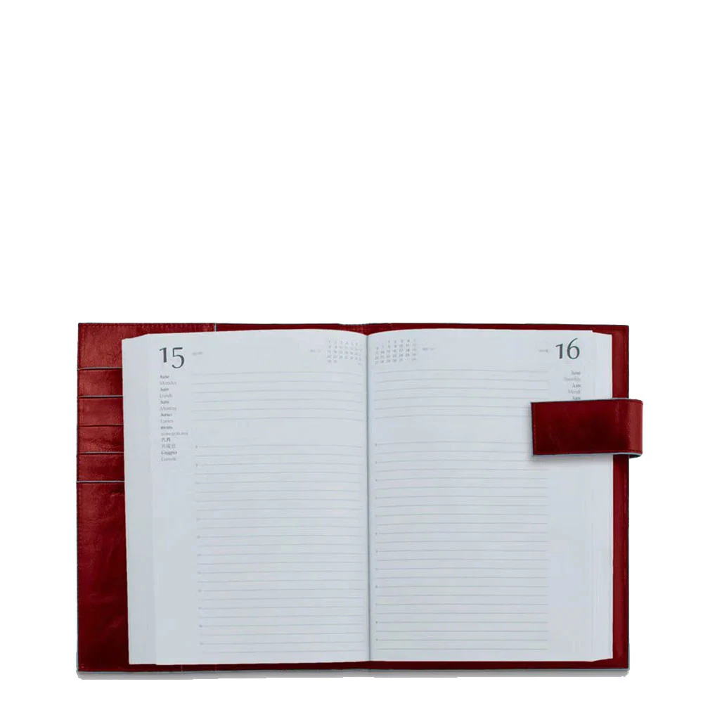 Agenda Giornaliera Pelle Piquadro Blue Square Rosso AG1148B2