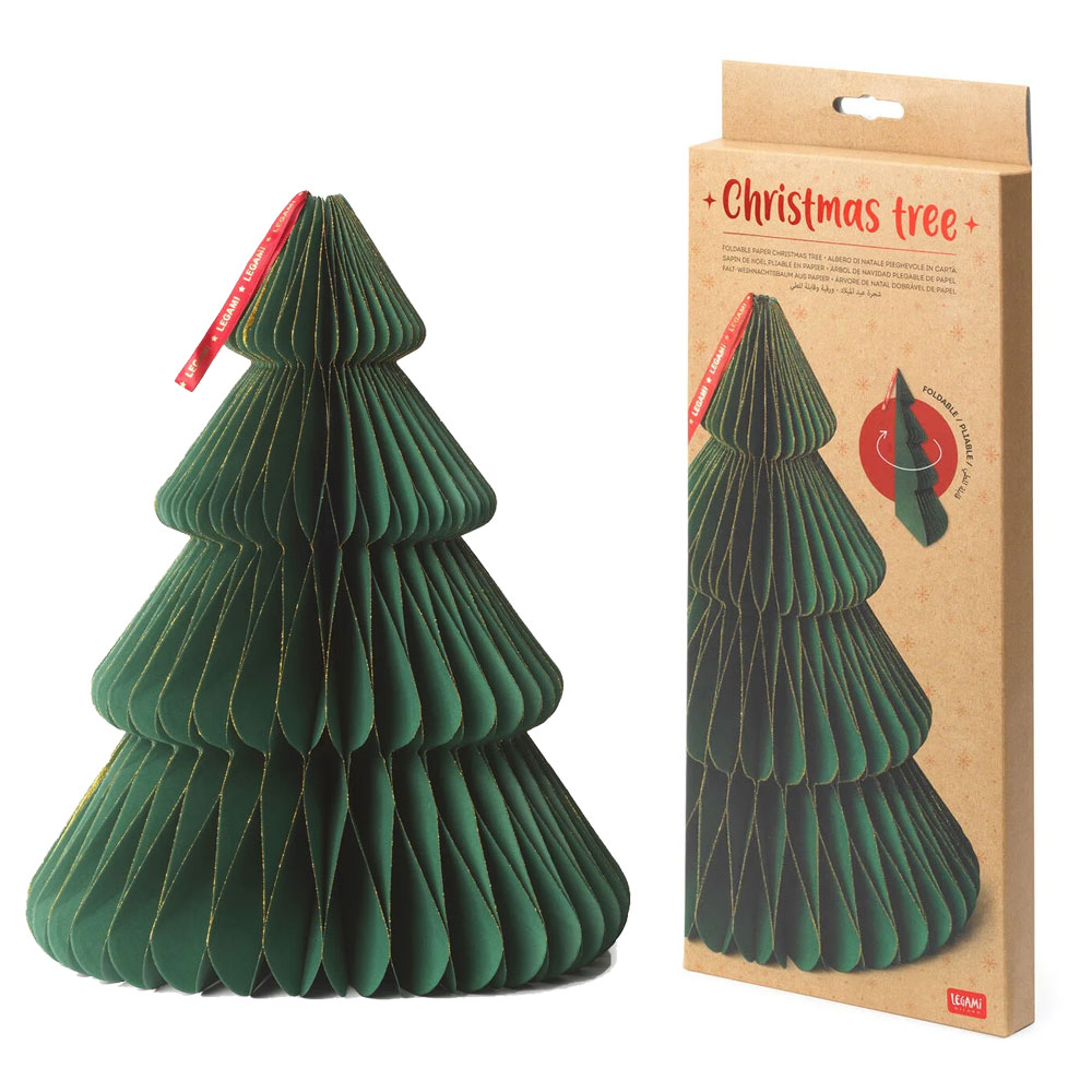 Legami Albero di Natale in Carta Pieghevole alberello verde