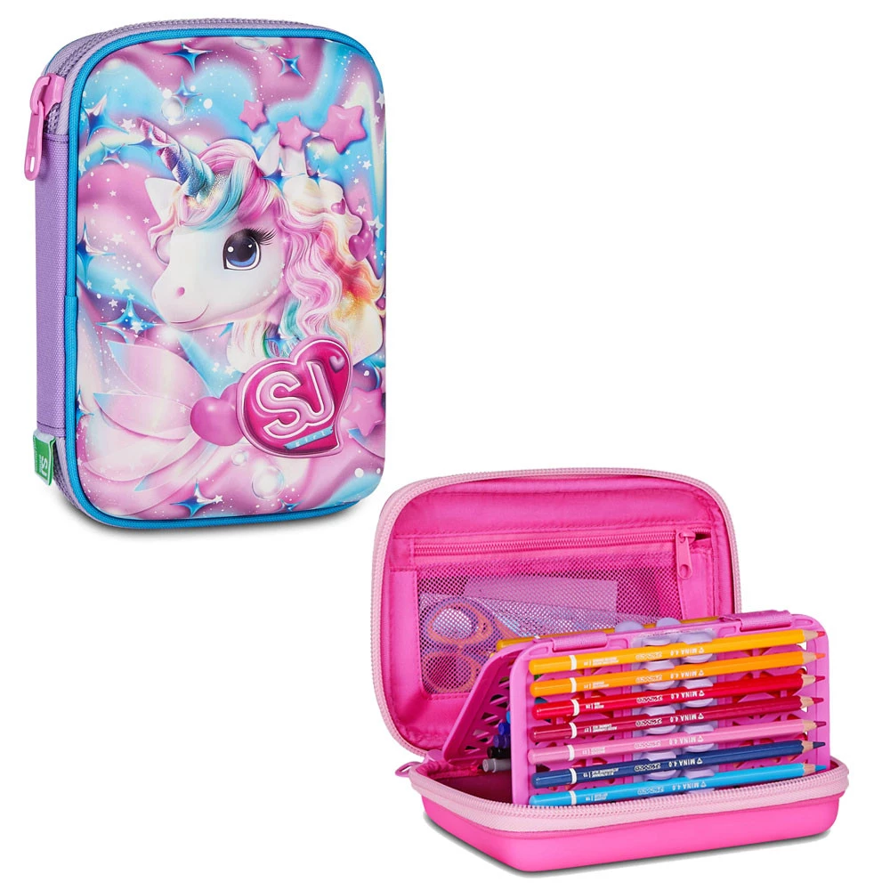 Astuccio Seven Speed Pad 3D Glow Led Unicorn Scuola Elementare Bambino