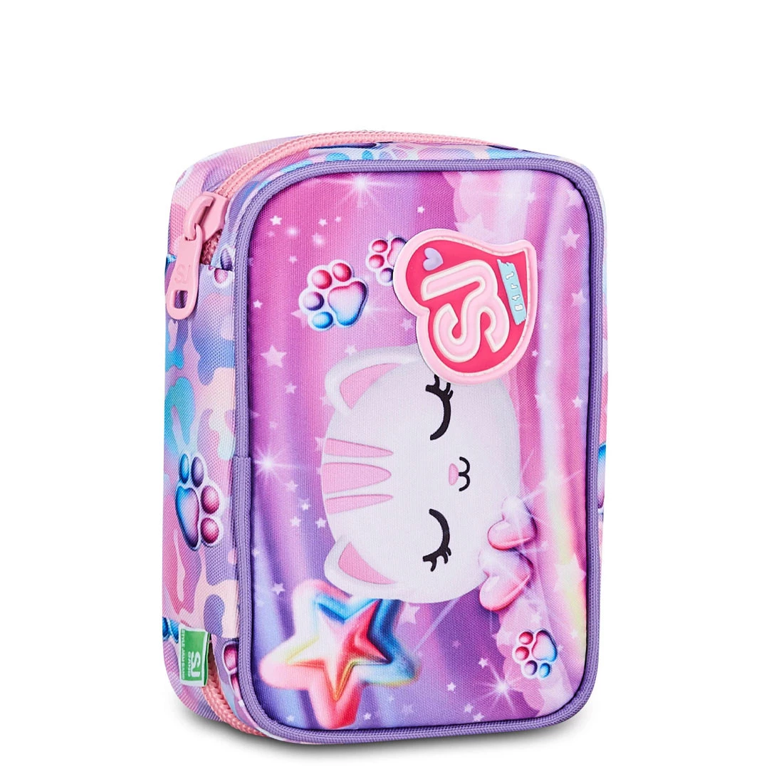 Astuccio Seven Sj Gang Speed Pad Glowcat Scuola Elementare Bambina