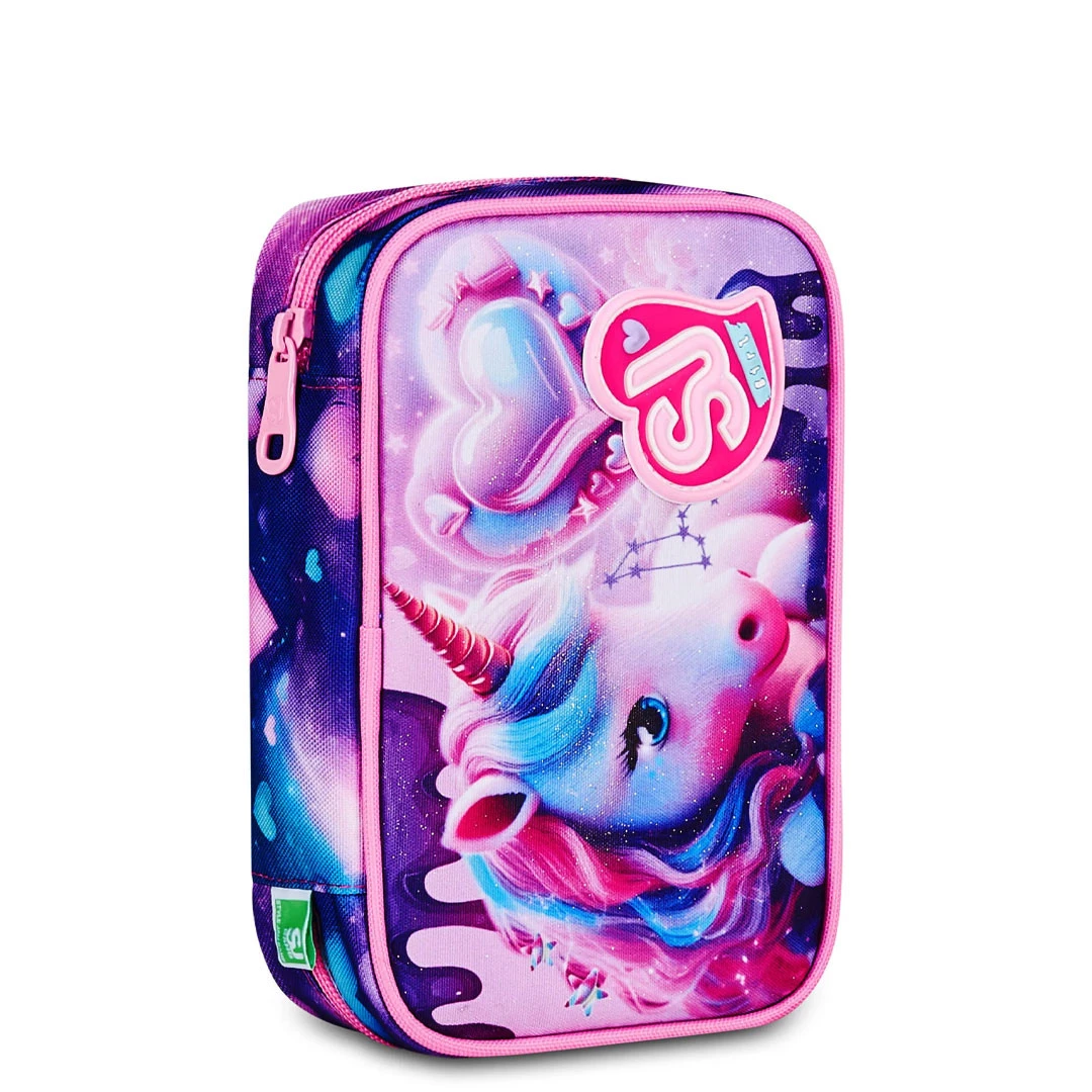 Astuccio Seven Sj Gang Speed Pad Pixie Unicorn Scuola Elementare