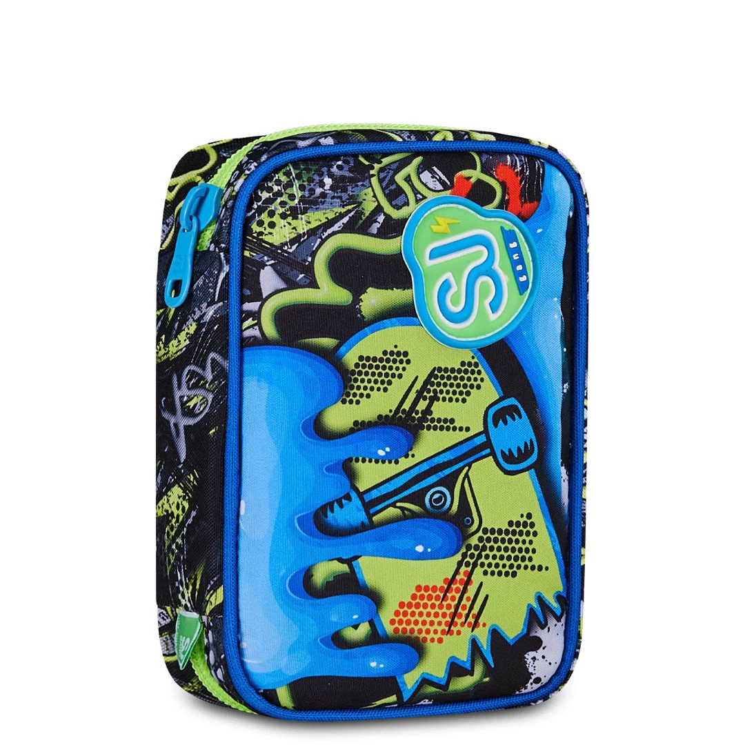 Astuccio Seven Sj Gang Speed Pad Soft Pouch Boy Scuola Elementare