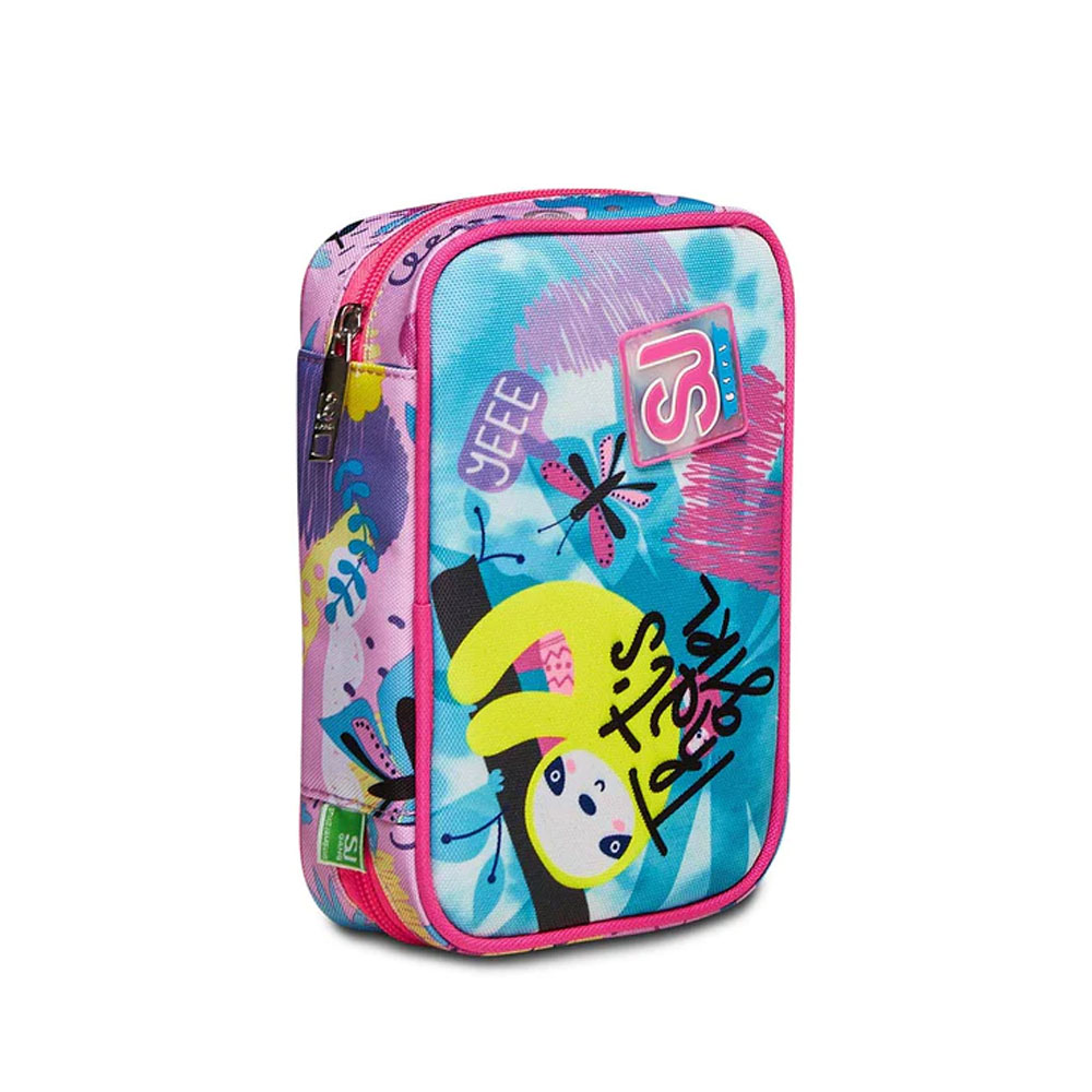 Astuccio Scuola Seven Speed Case Clack it Girl con Colori