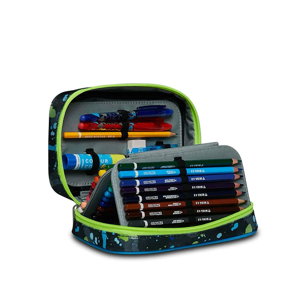 Astuccio Scuola Seven Speed Case Fluo String Boy con Colori