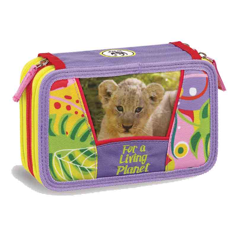 Astuccio 3 zip completo wwf girl animali 60349 lema cartolibreria online