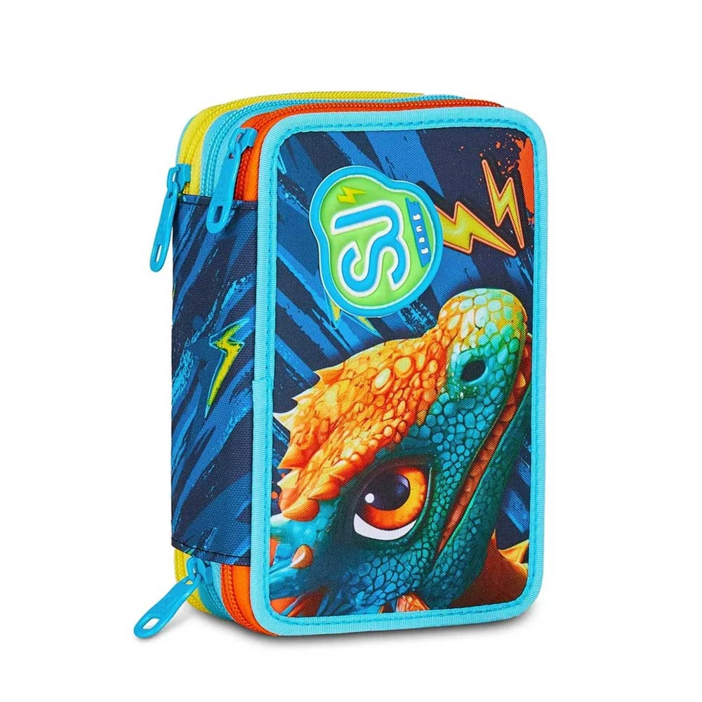 Astuccio Seven Sj Gang 3 Zip Dragon Glide Bambino Elementari 3 Cerniere