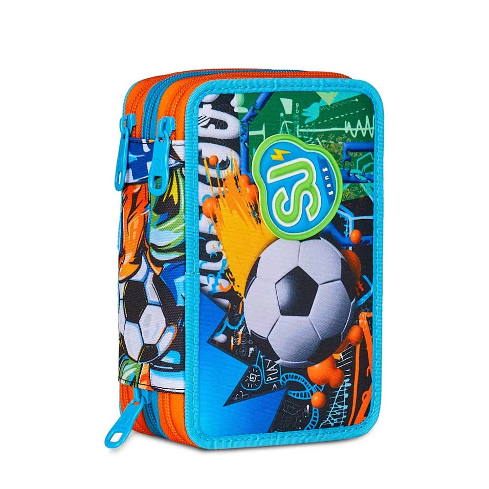 Astuccio Seven Sj Gang 3 Zip Tinypatch Boy Elementari Bambina 3 Cerniere