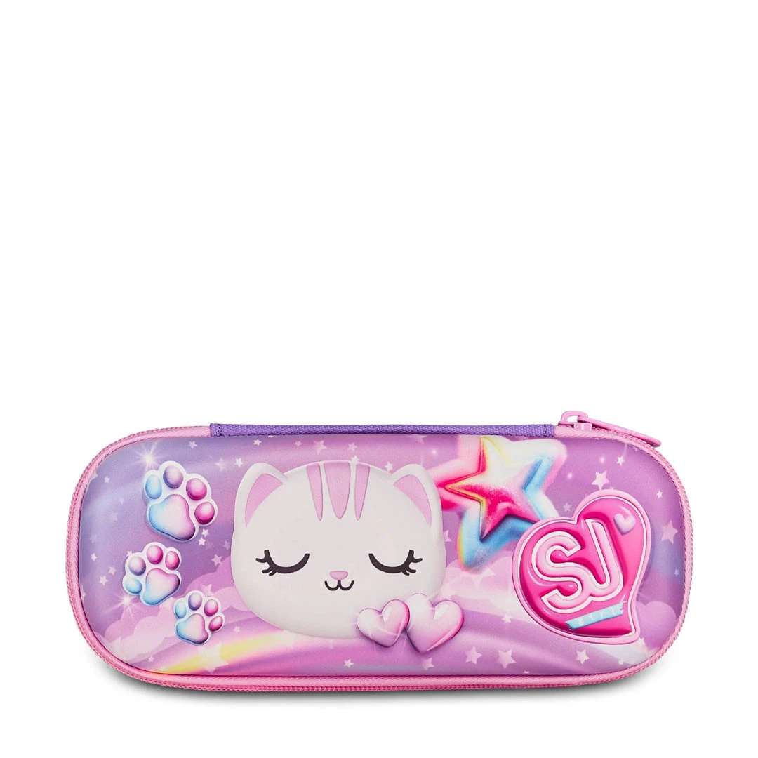 Astuccio Bustina Seven Sj Gang Glowcat Portapenne Scuola Bambina