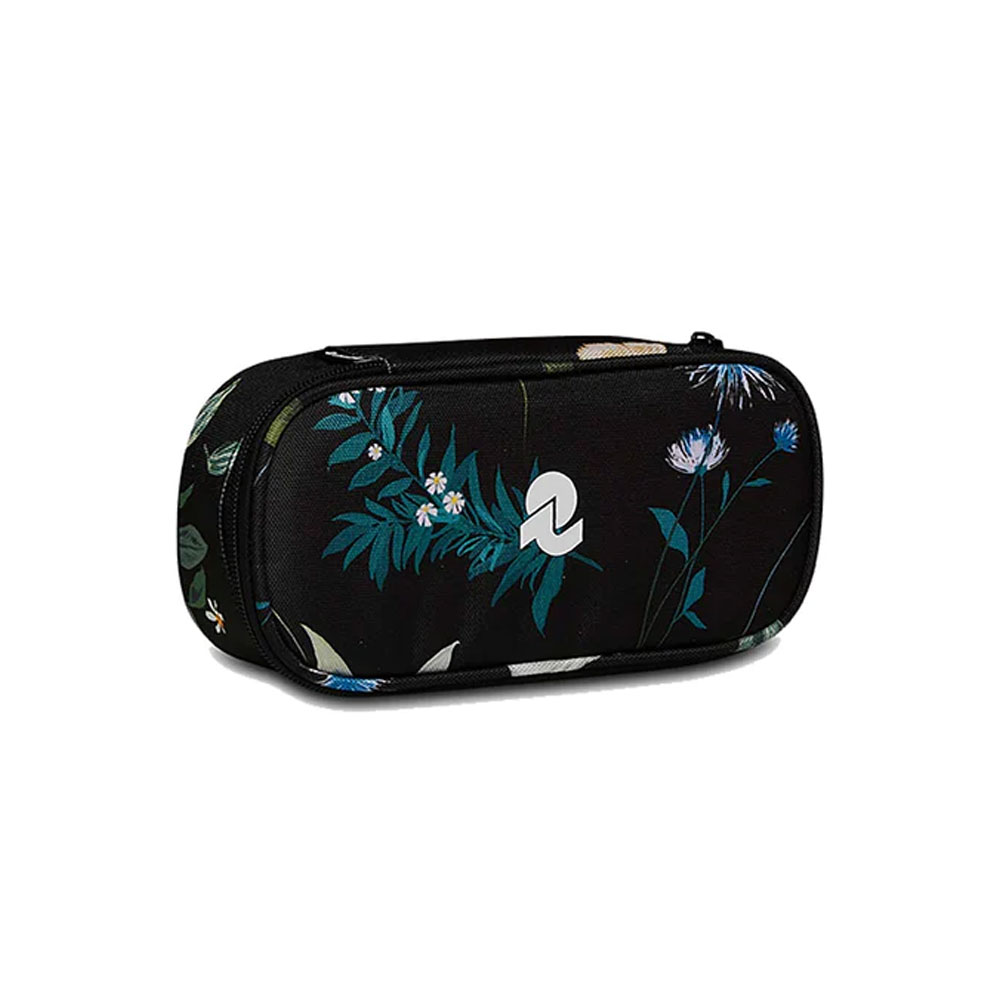 Astuccio Invicta Portapenne Lip XL Pencil Bag Fantasy Black Flowers