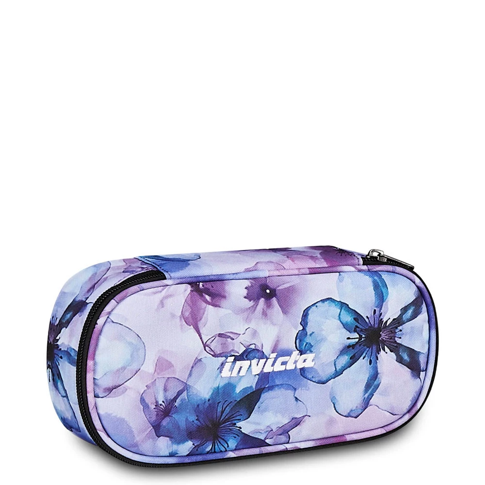 Astuccio Scuola Invicta Nero Lip XL Aqua Flowers