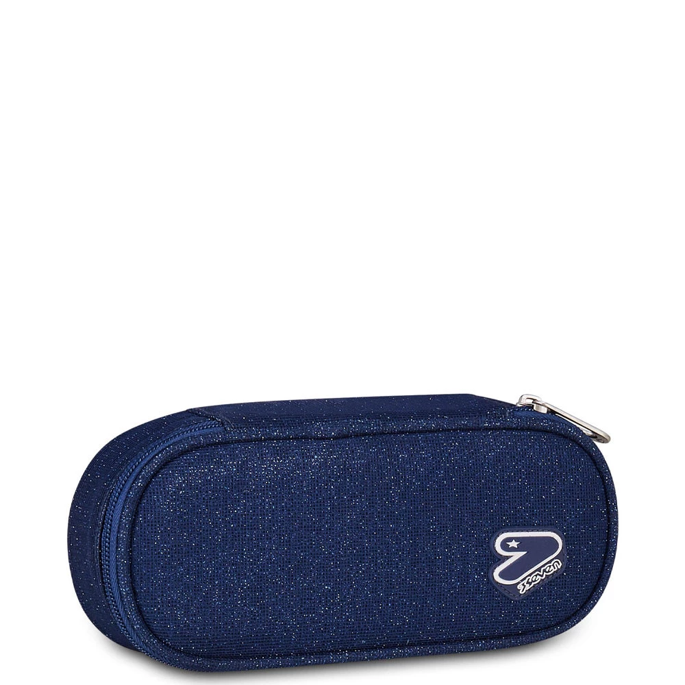 Astuccio Seven Round Plus Shiny Tech con Glitter Blue Polite