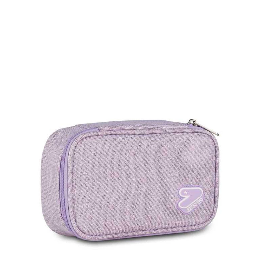 Astuccio Seven Round Plus Big Shiny Tech Lilla Portapenne Scuola