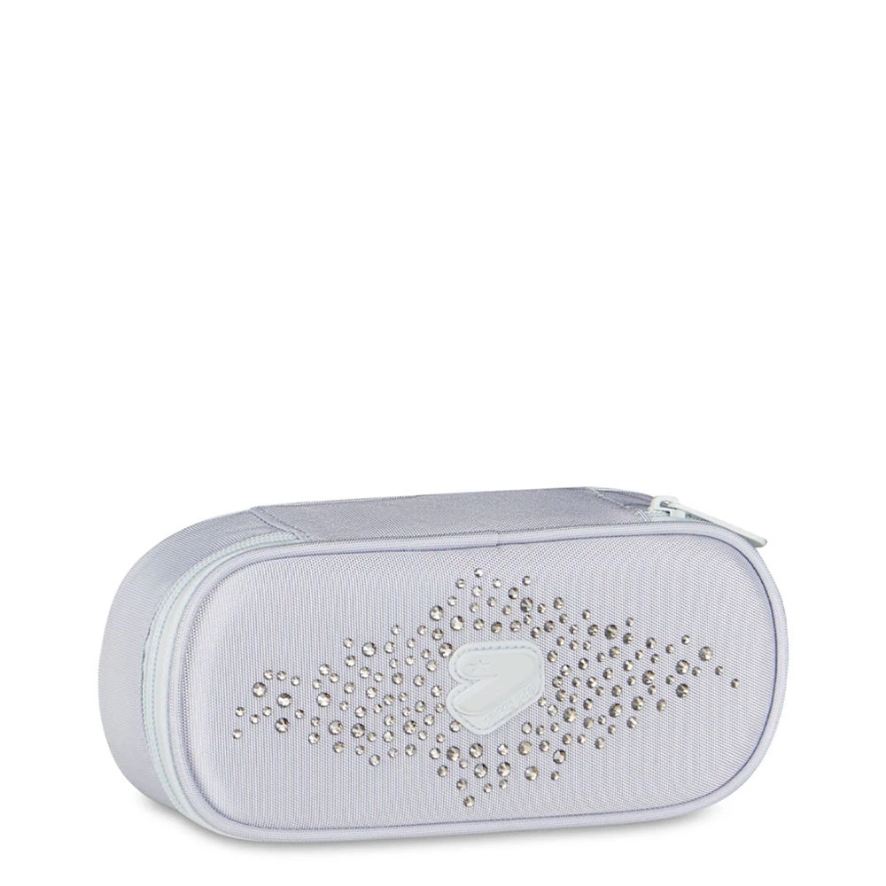 Astuccio Round Seven Glitzycute Celeste Portapenne Scuola