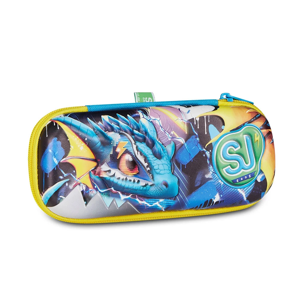 Astuccio Bustina Seven Sj Gang 3D Metal Dragon Portapenne Scuola Bambino