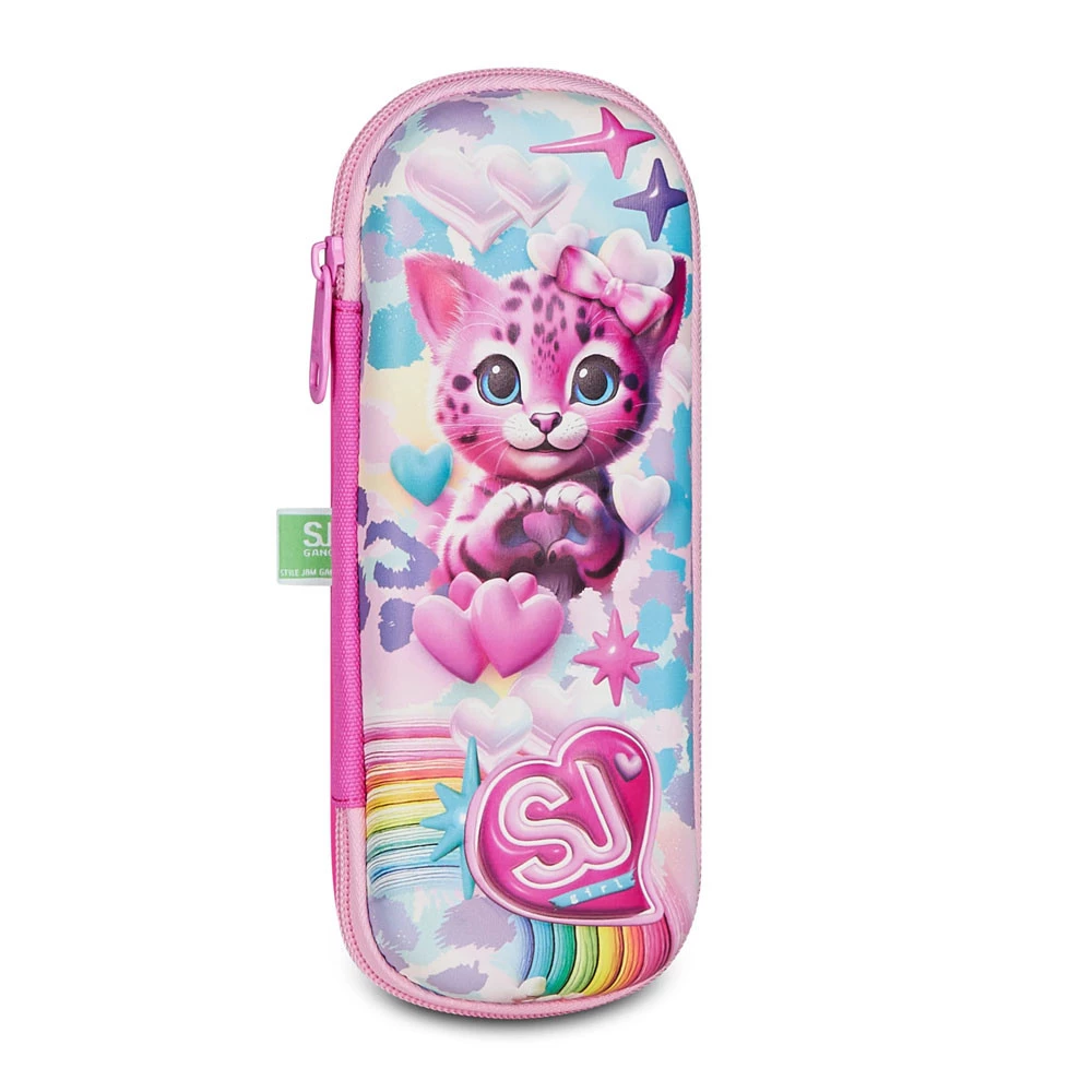 Astuccio Bustina Seven Sj Gang 3D Heart Buddy Portapenne Scuola Bambina