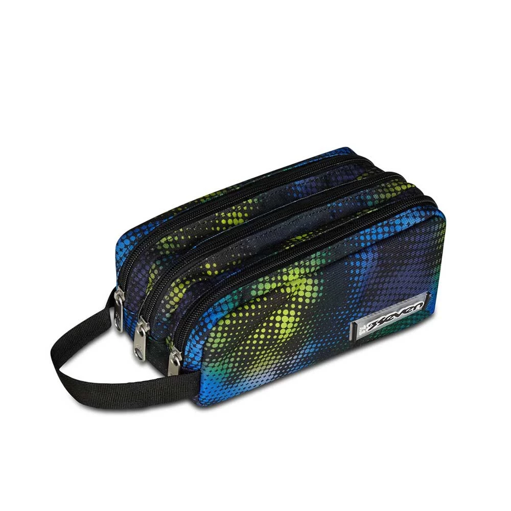 Astuccio Seven Bustina 3 Zip Acid Green Freethink Boy Portapenne