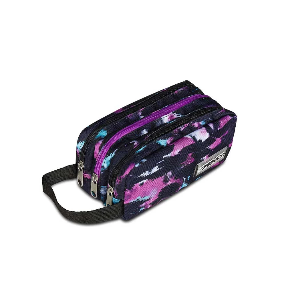 Astuccio Seven Bustina 3 Zip Iris Freethink Girl Portapenne