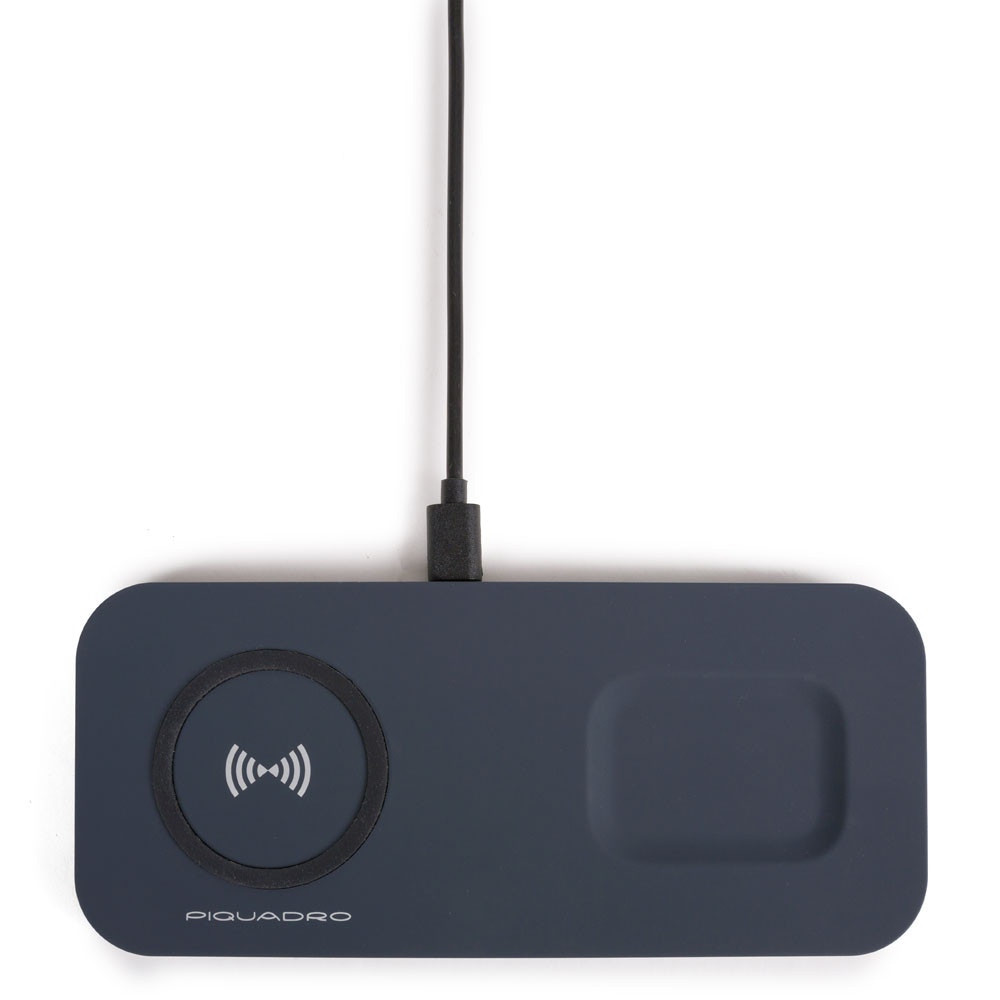 Base Ricarica Wireless iPhone® e AirPods® Piquadro AC5596BM | Lema Regalo