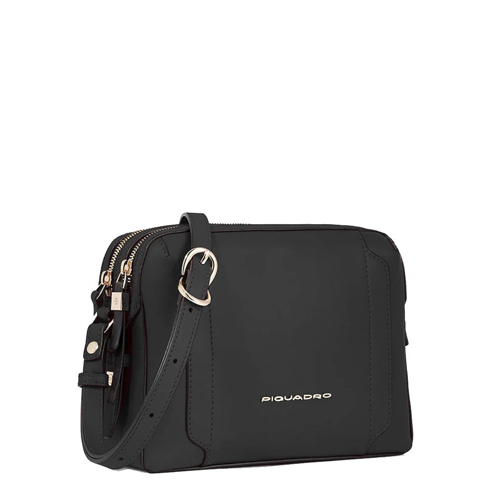 Tracolla Camera Case Piquadro Circle Nera Pelle BD4870W92