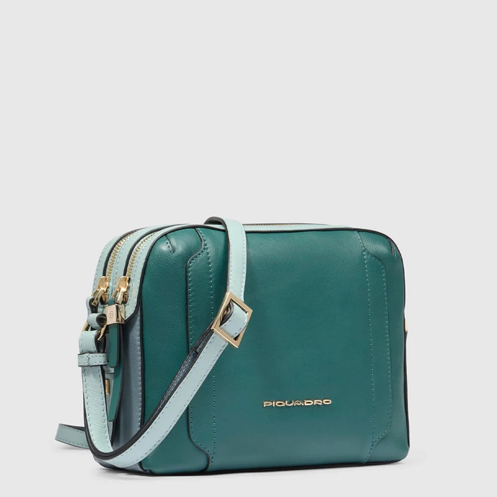 Tracolla Camera Case Piquadro Circle Ottanio Avio Pelle BD4870W92