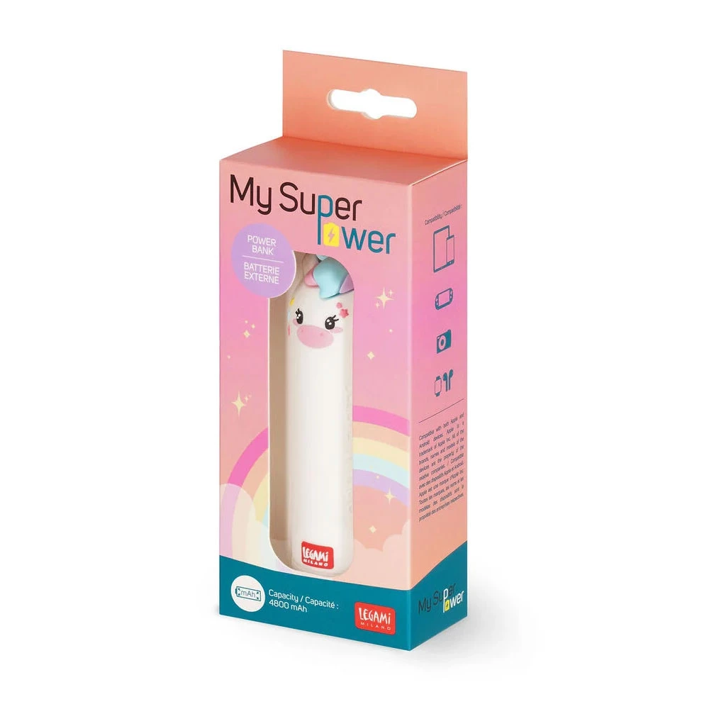 Caricabatteria My Super Power 4800mAh Unicorno Legami 2 Dispositivi