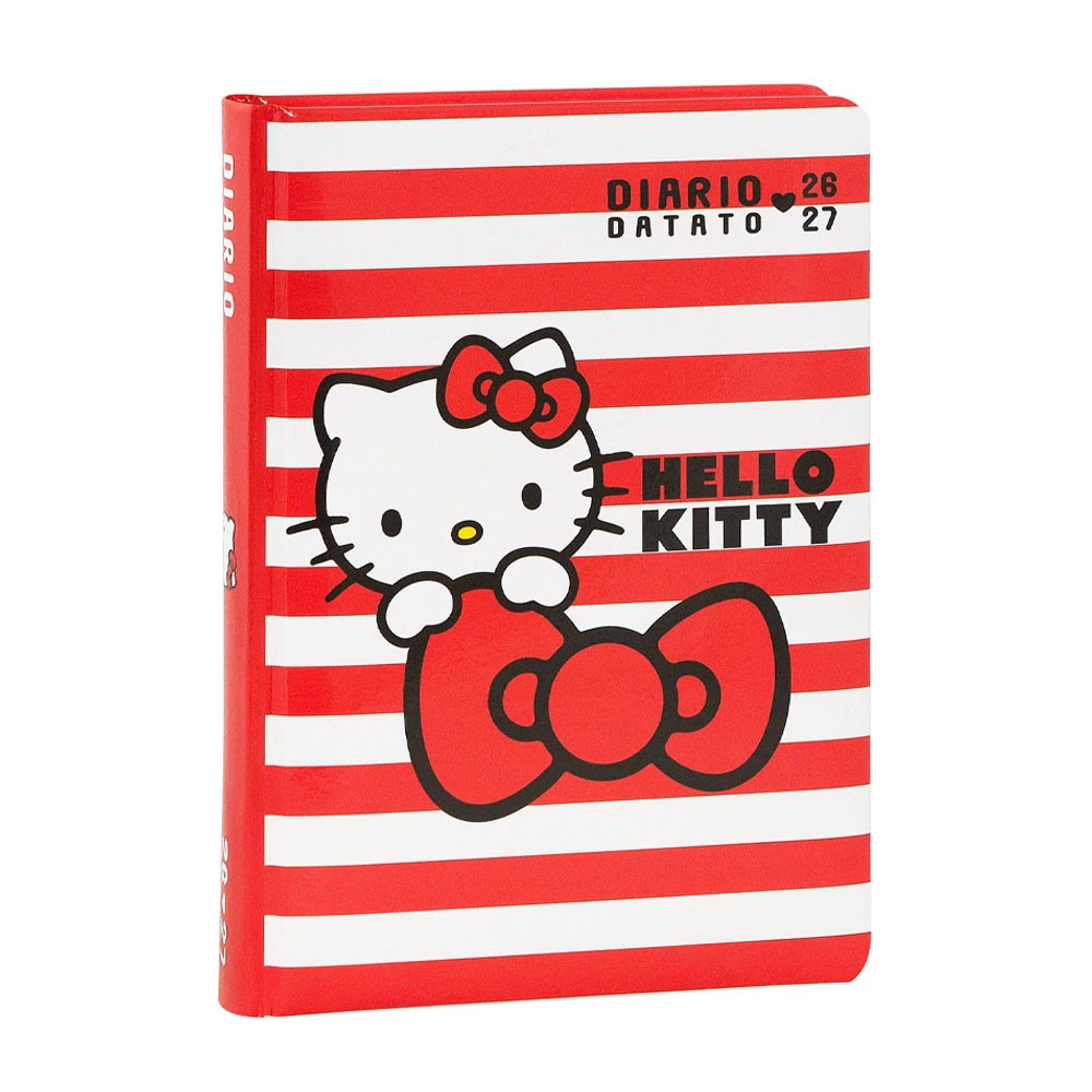 Diario Scuola Datato 26/27 Hello Kitty Stripes