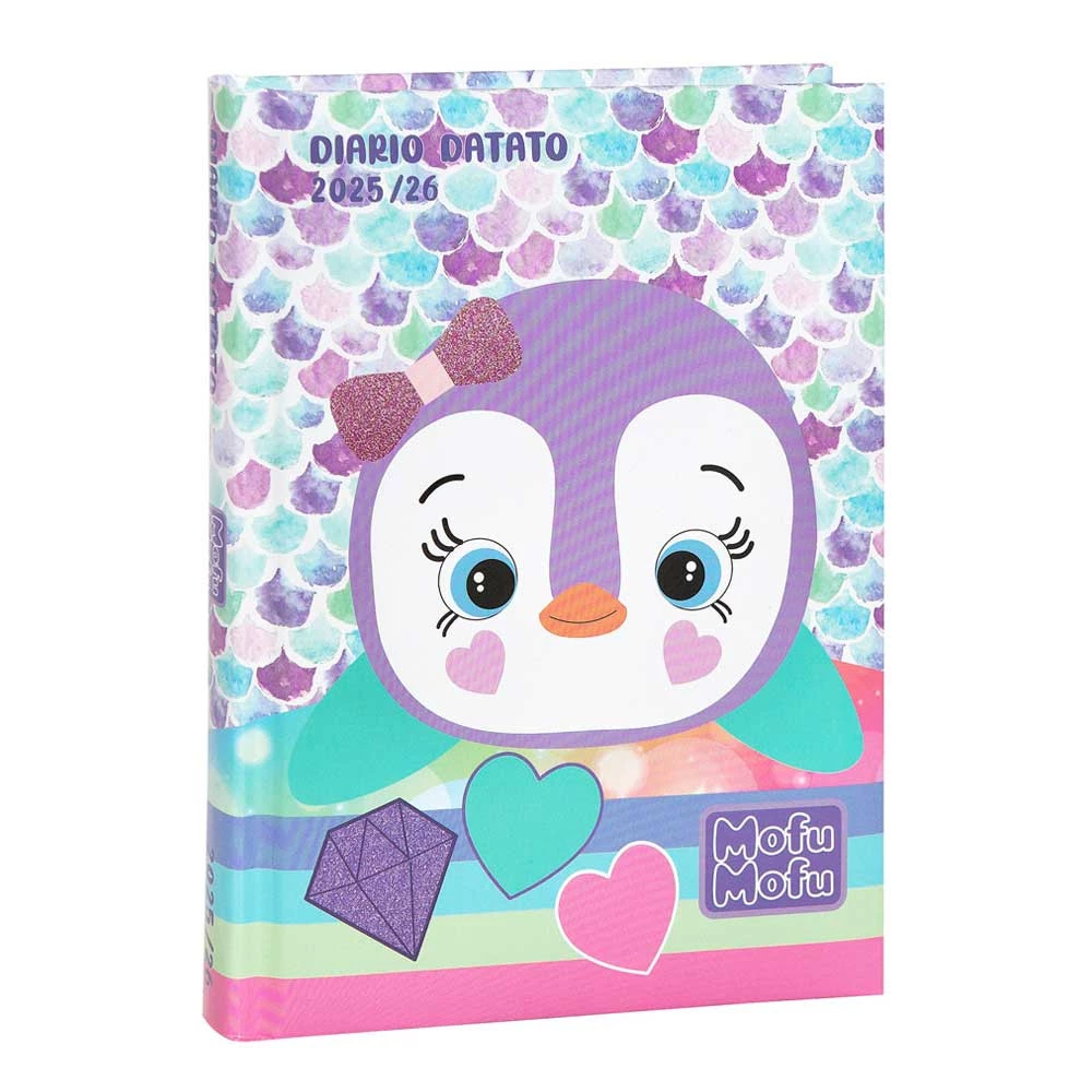 Diario Scuola Mofu Mofu Pinguino Giornaliero 12 mesi Datato 25/26