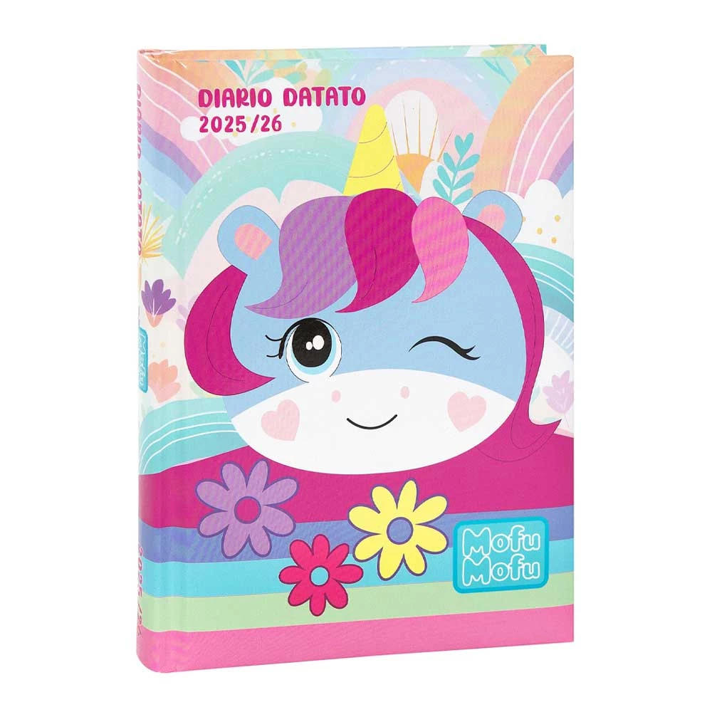 Diario Scuola Mofu Mofu Unicorno Giornaliero 12 mesi Datato 25/26