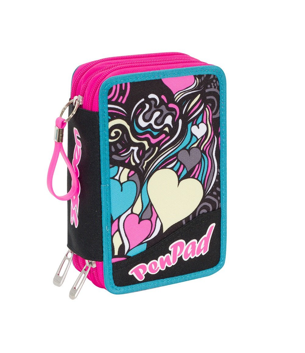 astuccio 3 zip seven fantasy nero 301011912 lema cartoleria online