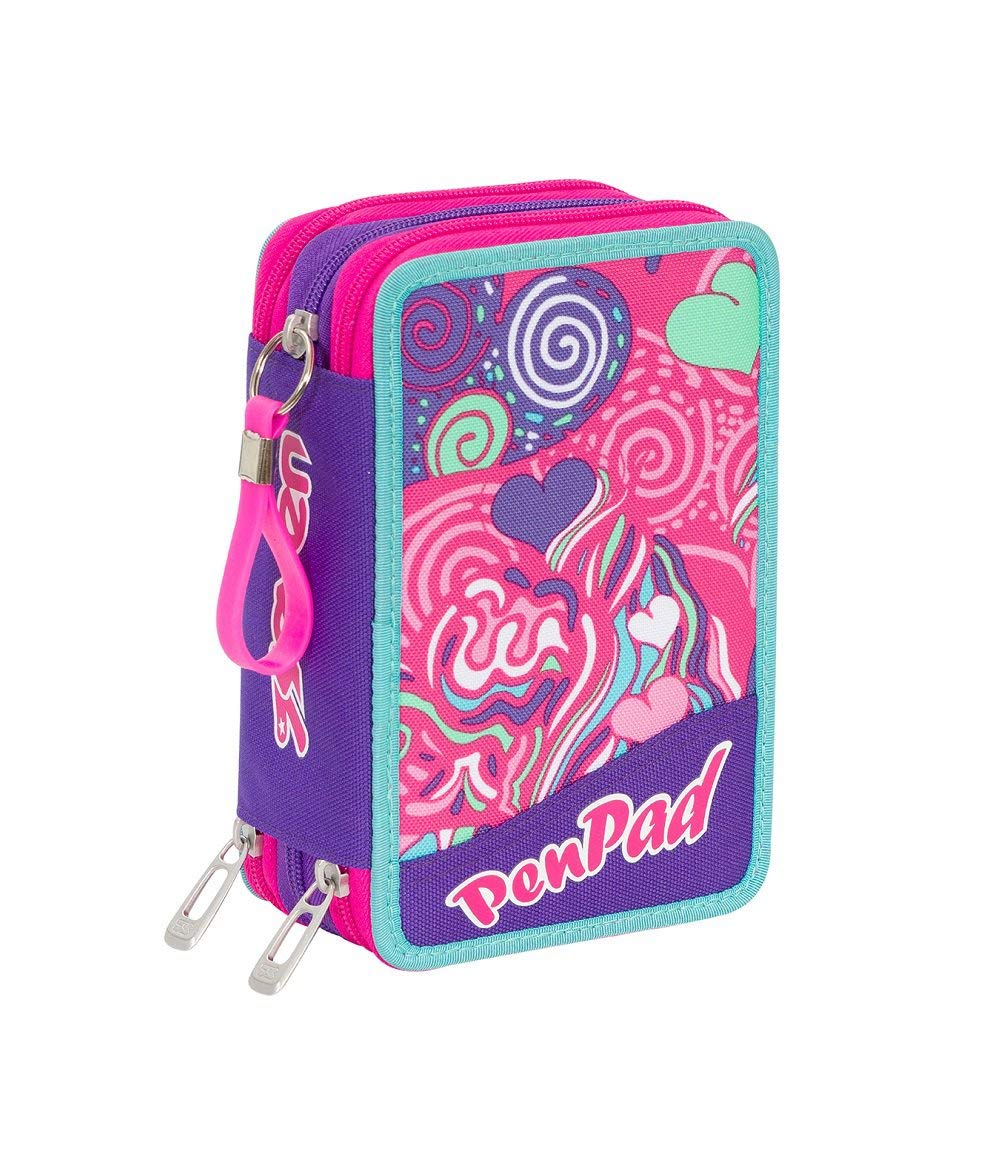 astuccio Seven 3 zip 301011912 pen pad fantasy blu lema san miniato cartolibreria