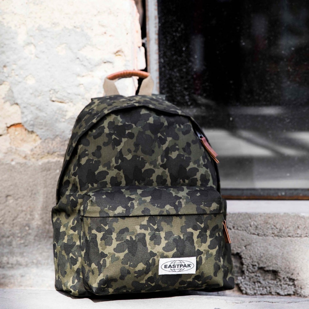Zaino Eastpak Padded Pak'r Opgrade Camo verde 24lt vegano scuola università