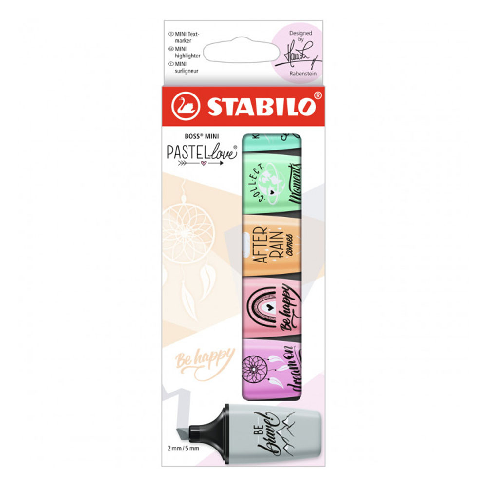 Stabilo Boss Mini Pastell Love Confezione 6 Colori | Lema Disegno Belle Arti