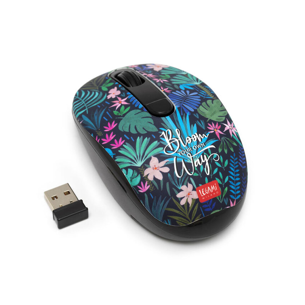 Legami Mouse Wireless con Ricevitore USB Flora | Lema Gadget Regalo
