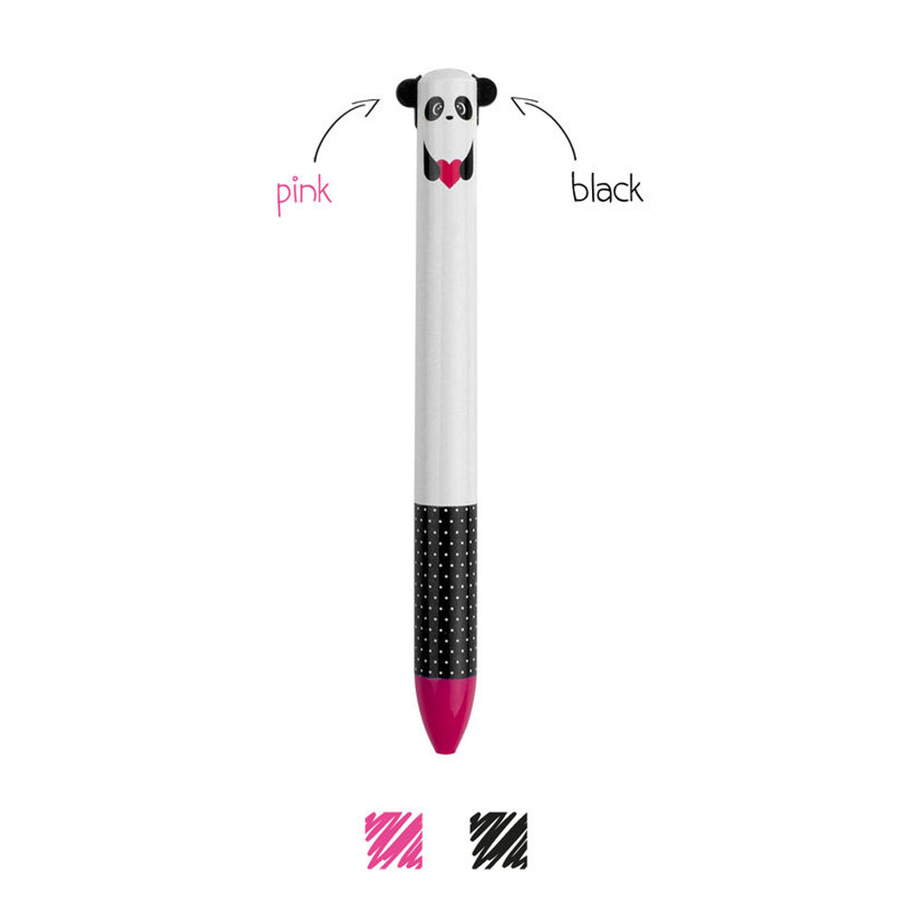 Legami Penna a Due Colori Click&Clack Panda | Lema Gadget Regalo