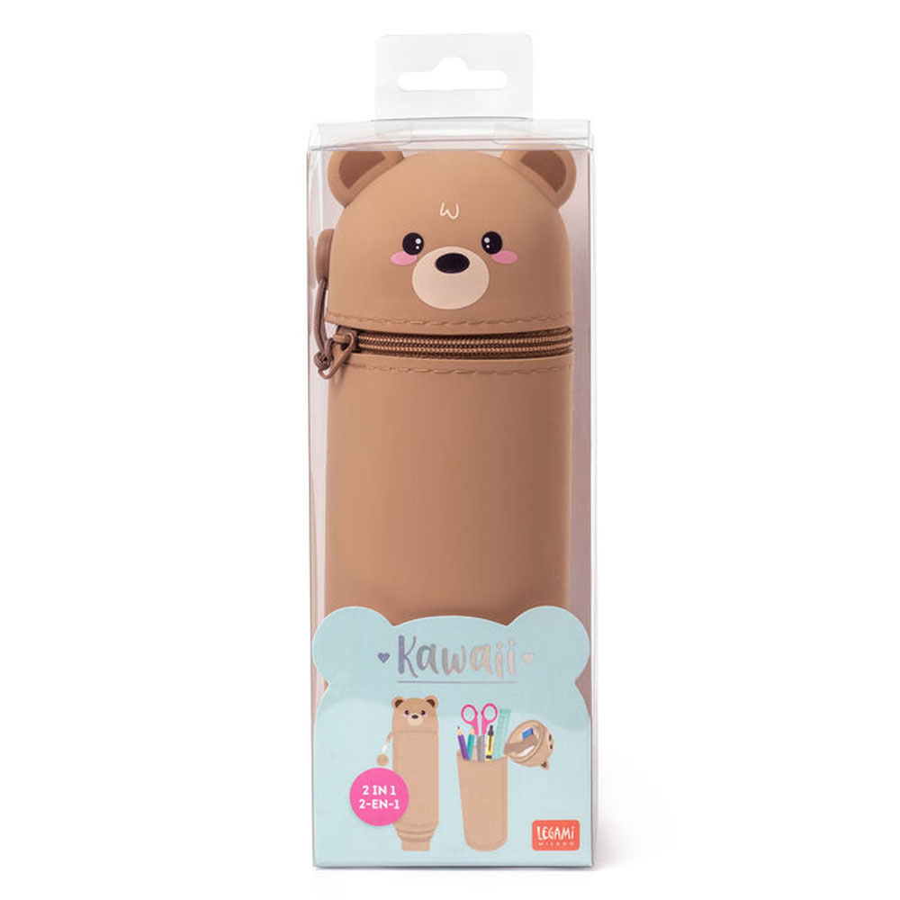 Legami Astuccio 2 in 1 in Morbido Silicone Kawaii Teddy | Lema Regalo