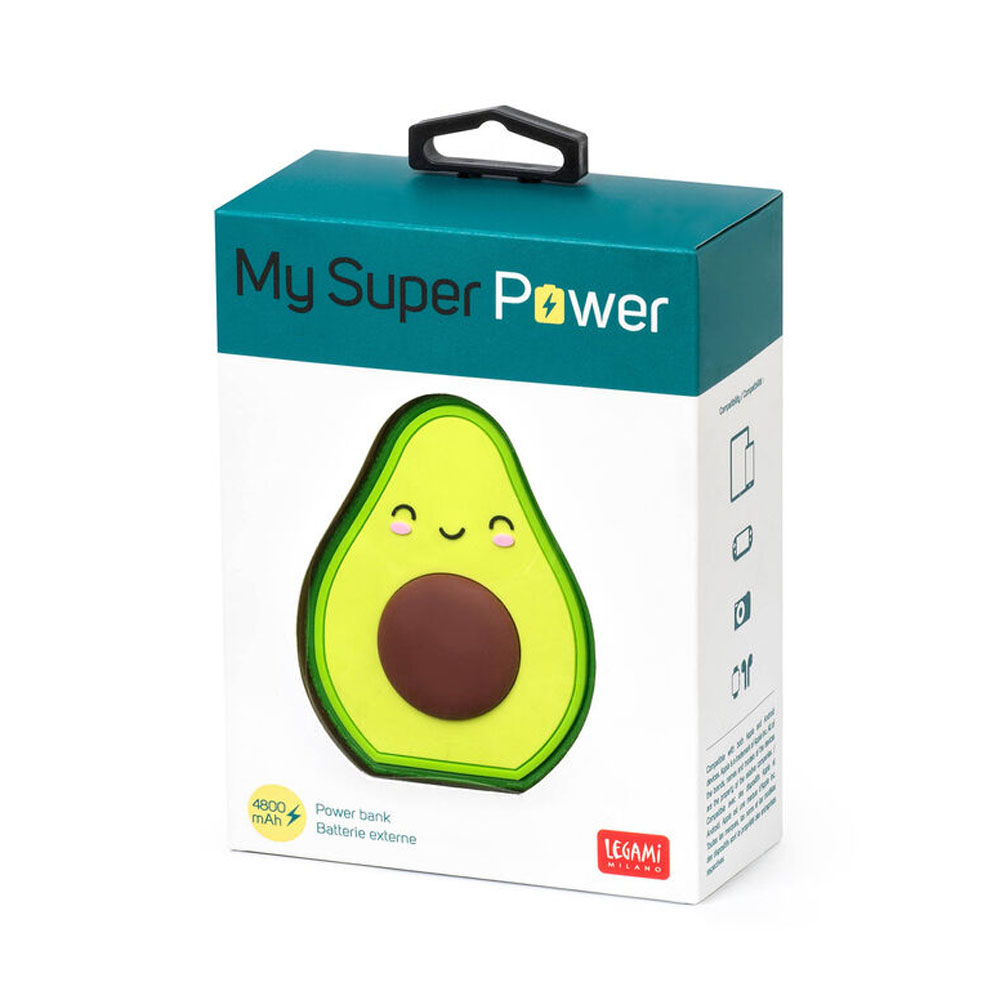 Legami Caricabatteria Portatile My Super Power 4800mAh Avocado