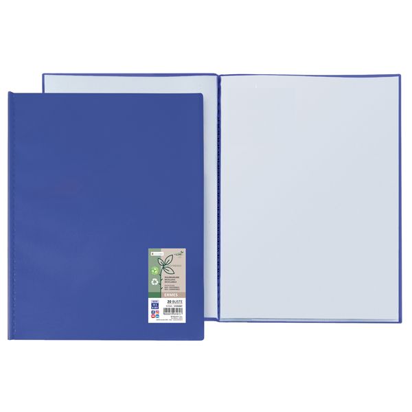 Portalistini Ermes - PP riciclato - 22 x 30 cm - 20 buste - blu - Sei Rota