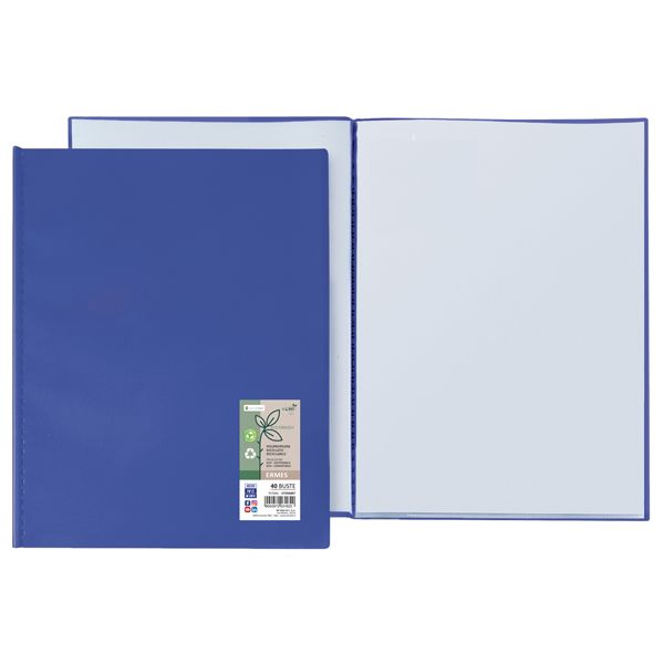 Portalistini Ermes - PP riciclato - 22 x 30 cm - 40 buste - blu - Sei Rota