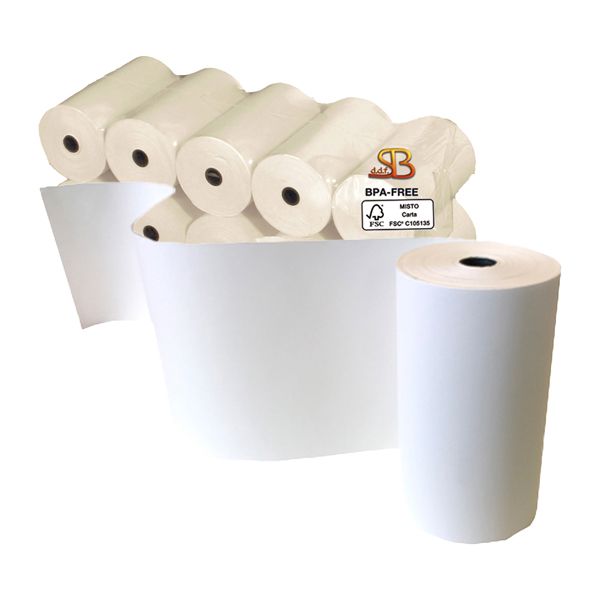 Blister 10 rotoli carta termica 55gr BPA free 60mm x 25mt (per