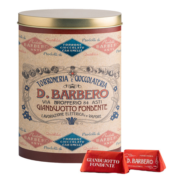 Gianduiotti - in scatola di metallo - gusto fondente - 150 gr - Barbero