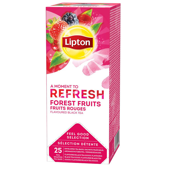 Tè nero Frutti di bosco - Feel Good Selection - in filtro - Lipton - conf. 25 pezzi