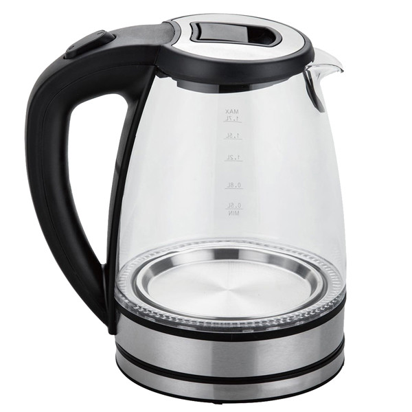 Bollitore elettrico cordless - caraffa in vetro - 2200 W - nero - Melchioni family
